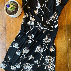 Black Floral Women's Dress